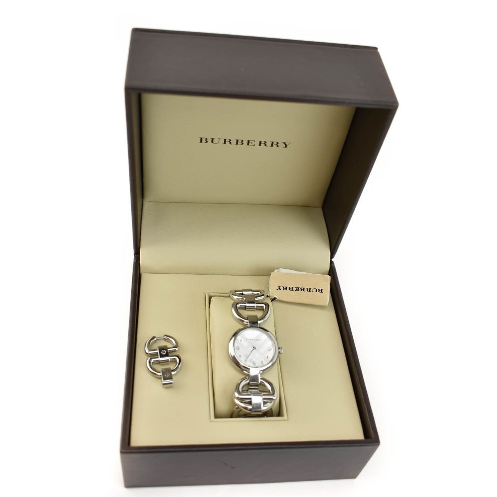BURBERRY BU5400 Stainless Nova Check Logo Watch nr - Picture 2 of 10